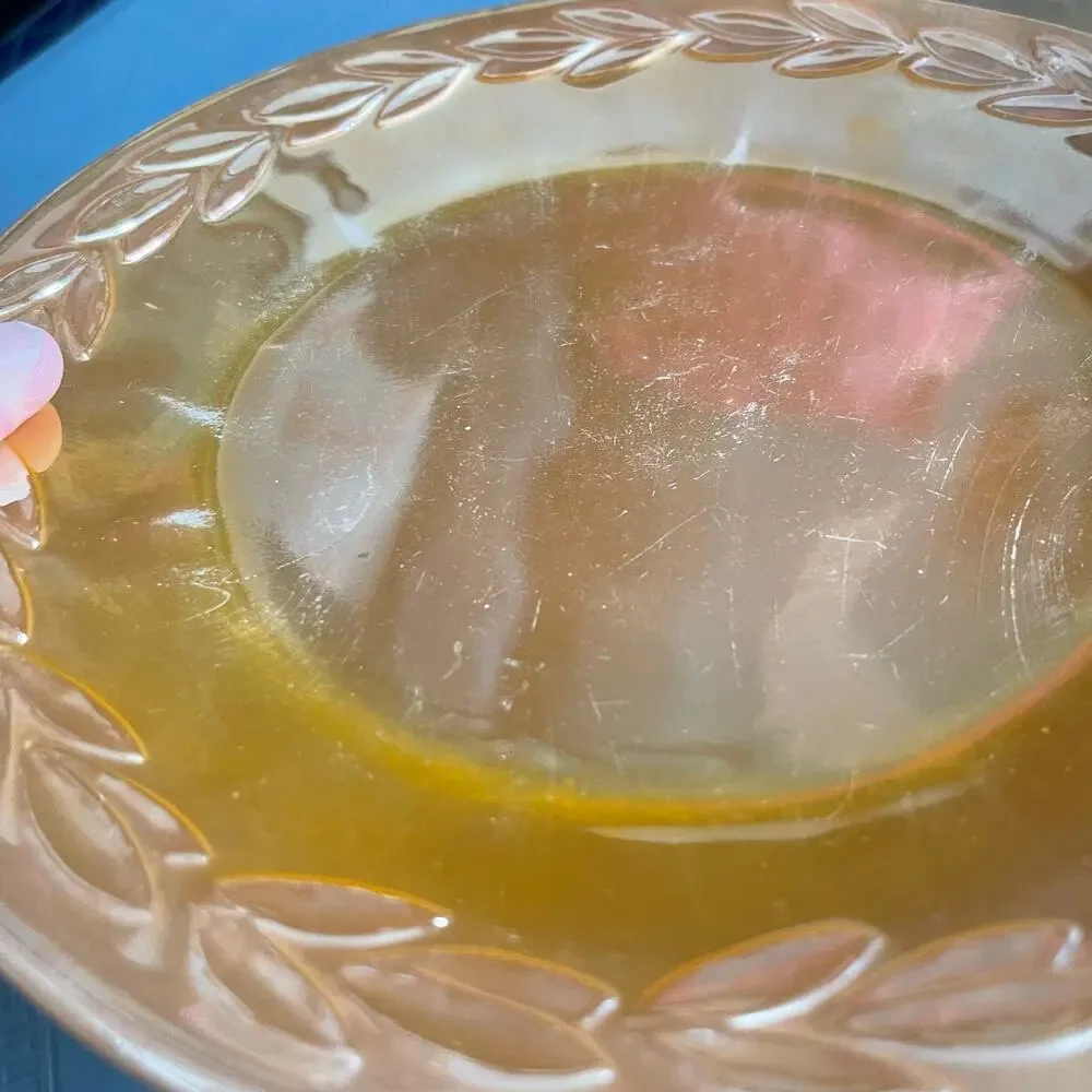 Anchor Hocking Fire King Peach Lustre Laurel Small Dinner Set of 6